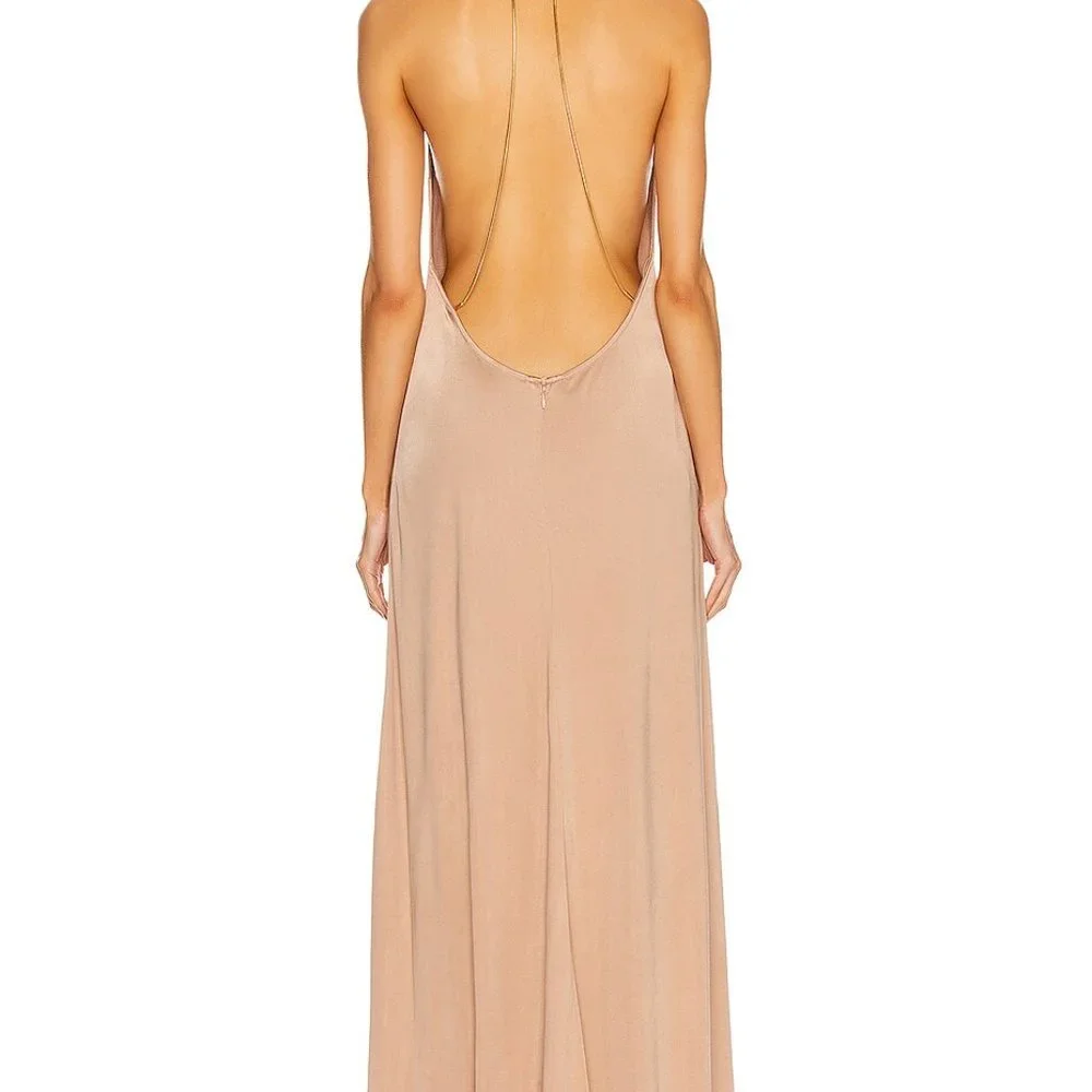 ALEXIS XAVERIE DRESS SIZE SMALL BACKLESS. TAN COLOR. - Picture 3 of 3